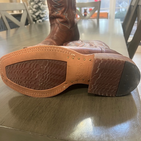 Men's Brown Justin Boots  brand Western Boots - Picture 3 of 5
